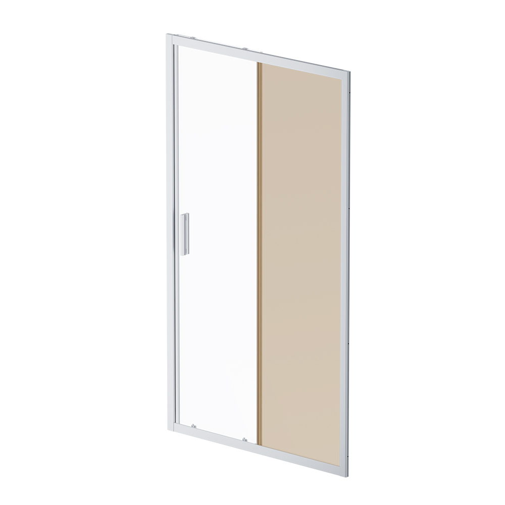 W90G-110-1-195MBr Дверь душевая 110х195, стекло бронзовое