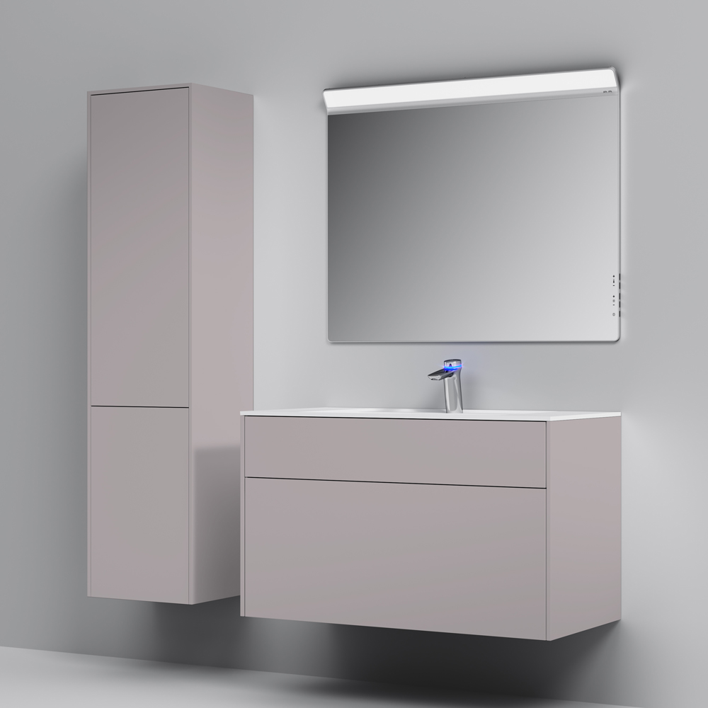 20921 Мебель для ванной с подвесной тумбой, 100 см, элегантный серый