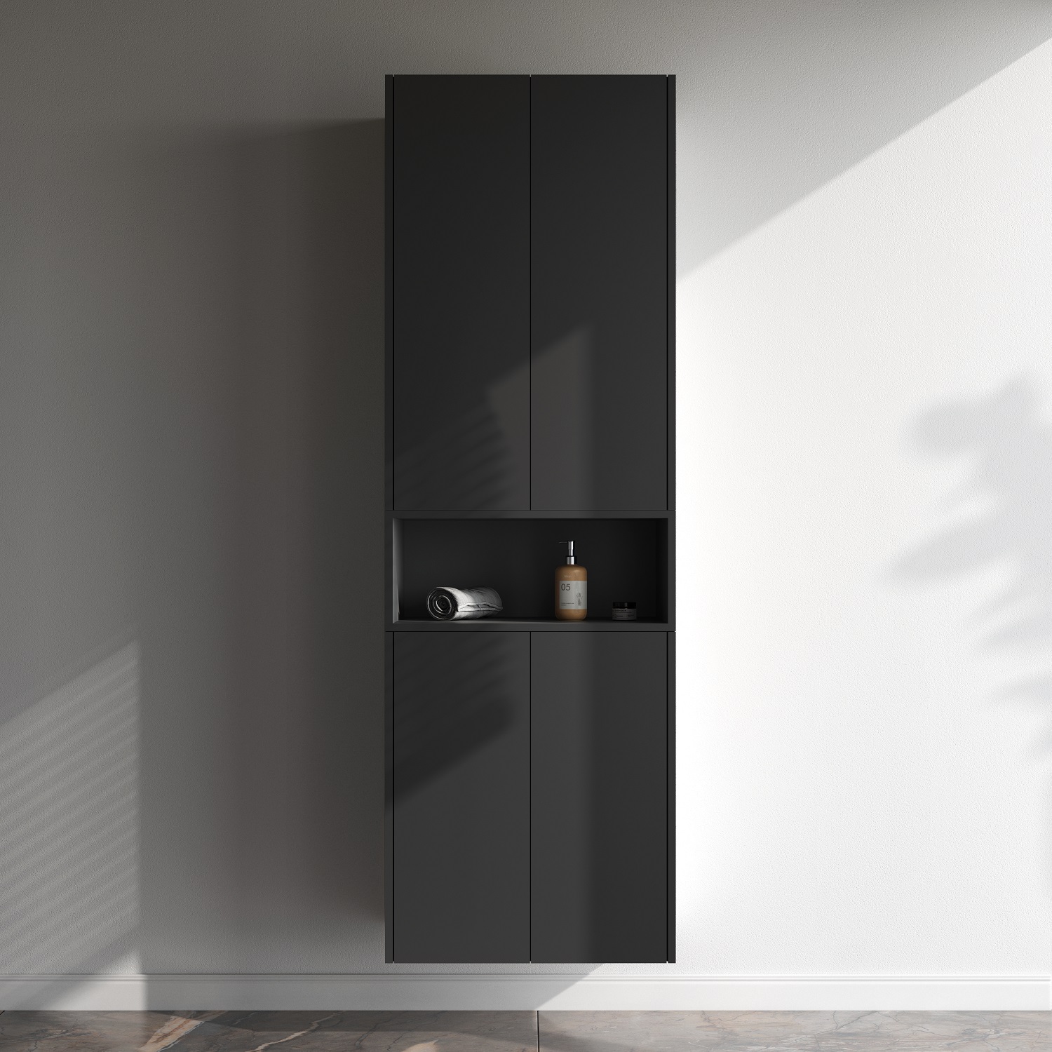 Func open-space для мебели, 60 см, цвет черный матовый