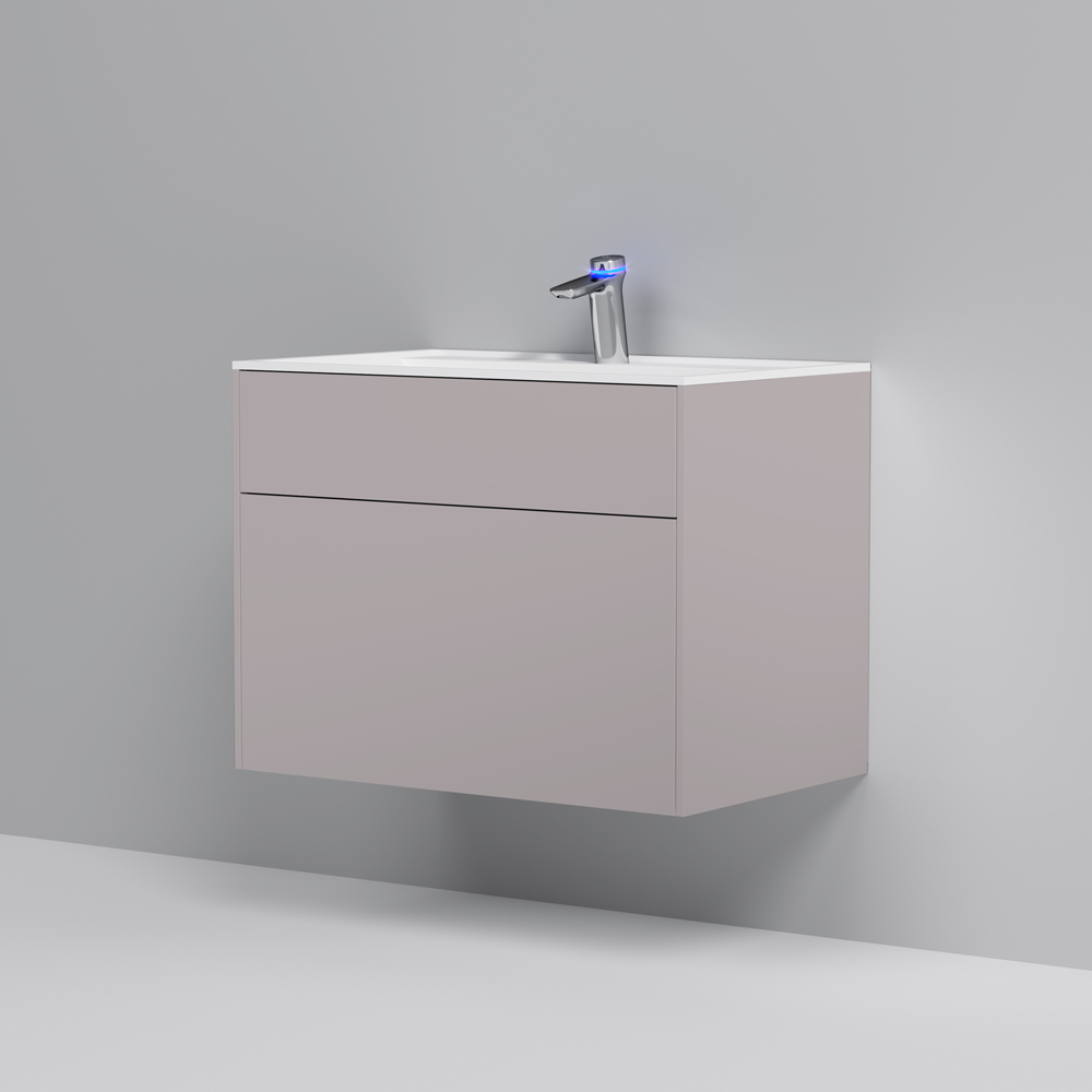 20918 Мебель для ванной с подвесной тумбой, 80 см, элегантный серый